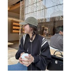 批发档口上新 2026年春季新款女装宽松立领条纹拼接长袖<b class='q'>棒球</b><b class='q'>服外套</b>