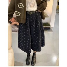 批发档口上新 2026年秋季女装高腰阔腿七分裤碎花垂感休闲裤裙<b class='q'>百搭</b>