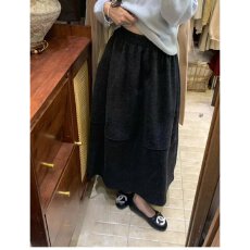 批发档口上新 2026年秋<b class='q'>冬</b>毛呢半身裙女松紧腰A字中长款拼接花苞裙显瘦