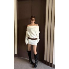 批发档口上新 2026年秋季新款女装宽松落肩大<b class='q'>翻领</b>套头针织毛衣中长款