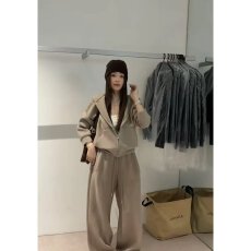 批发档口上新 2026年秋冬加绒连帽卫衣外套阔腿长裤休闲运动套<b class='q'>装</b><b class='q'>女</b>