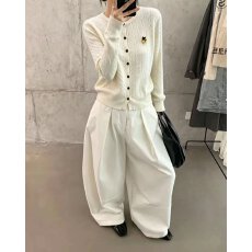批发档口上新 2026年春秋新款女装圆领长袖绞花针织开衫<b class='q'>修身</b>毛衣<b class='q'>外套</b>