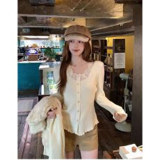 批发档口上新 2026秋冬新款女装蕾丝花边针织开衫<b class='q'>毛衣</b> 群文件10.2