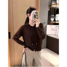 批发档口上新 2026年春秋新款女装宽松连帽针织开衫短款长袖毛衣<b class='q'>外套</b>
