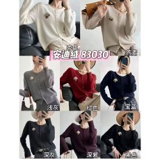 批发档口上新 2026年春秋新款<b class='q'>女装</b>圆领单排扣宽松针织开衫毛衣<b class='q'>外套</b>