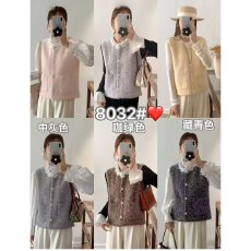 批发档口上新 2026年秋季新款女装圆领蕾丝拼接针织马甲宽松无袖背心