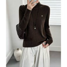 批发档口上新 2026年秋冬季新款半高领绞花针织衫女宽松百搭套头毛衣