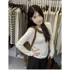 批发档口上新 2026年秋季新款圆领长袖针织衫女薄款百搭套头毛衣