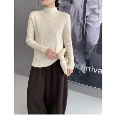 批发档口上新 2026年春秋<b class='q'>新款</b>女士半高领修身针织衫长袖套头<b class='q'>毛衣</b>