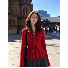 批发档口上新 2026年春秋<b class='q'>新款</b>女装V领修身收腰针织衫长袖套头<b class='q'>毛衣</b>