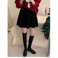 批发档口上新 2026年夏季新款女装<b class='q'>高腰</b>A字百褶针织半身裙显瘦<b class='q'>短裙</b>