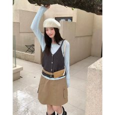 批发档口上新 2026年<b class='q'>夏</b>季新款女装V领短款修身无袖马甲背心叠穿上衣