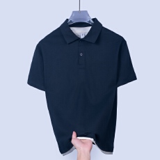 批发新款POLO衫短袖男保罗衫<b class='q'>夏</b>季纯色新品翻领T恤百搭半袖潮流上衣服