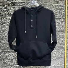 批发<b class='q'>冬</b>季新款男士长袖韩版时尚百搭连帽卫衣纯色宽松上衣