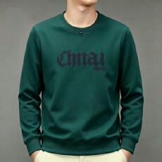 批发<b class='q'>冬</b>季新款男士修身高品质圆领套头卫衣时尚百搭长袖加绒上衣