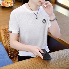 批发2026夏季新款短袖圆领爆款<b class='q'>大码</b>体恤衫<b class='q'>男装</b>套头休闲上衣