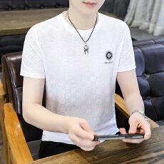 批发2026夏季新款速干男士短袖上衣潮流轻奢薄款打底套头T恤