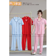 批发详情页多款印花-秋冬季仿棉拉架女士睡衣家居服-供打包按捆拿货