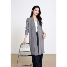 批发档口上新 2026春秋新款女装宽松中长款针织开衫<b class='q'>薄款</b>外搭毛衣外套