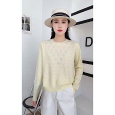 批发档口上新2026春季新款女装圆领七分袖镂空提花<b class='q'>针织衫</b><b class='q'>薄款</b>套头毛衣