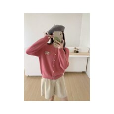 批发档口上新 2026春季女装宽松圆领针织开衫短款长袖毛衣<b class='q'>外套</b>百搭