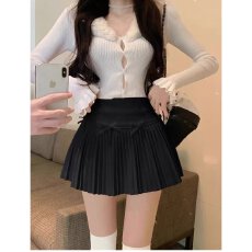 批发档口上新 2026年<b class='q'>春</b>秋季女装高腰A字百褶大摆半身裙短裙蝴蝶结