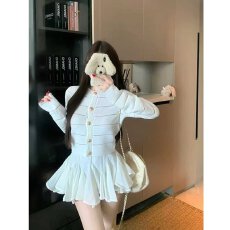 批发档口上新 2026春秋季女装圆领长袖修身短款针织开衫毛衣<b class='q'>外套</b>百搭