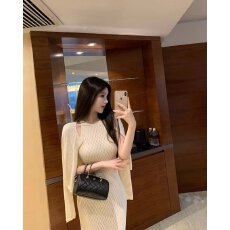 批发档口上新 2026夏季新款女装针织<b class='q'>连衣裙</b>套装<b class='q'>无袖</b>修身中长裙披肩