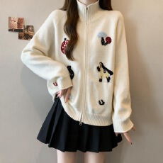 批发开衫毛衣<b class='q'>外套</b>女2026新款初中生高中少女女大童高级感加厚针织上衣