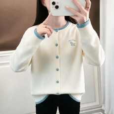 批发<b class='q'>毛衣</b><b class='q'>开衫</b>女秋冬2026新款甜美休闲初中高中生少女大童学院针织上衣