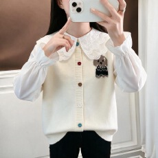 批发马甲+<b class='q'>衬衫</b>套装女秋季2026新款日系软妹女大童初中生学院风打底衫