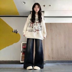 批发学院风水貂绒毛衣秋冬洋气外穿初中生12-15岁女孩大童中长针织衫