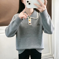 批发娃娃领毛衣秋冬加厚初中生洋气<b class='q'>女</b><b class='q'>大</b><b class='q'>童</b>韩版宽松学院风刺绣打底衫