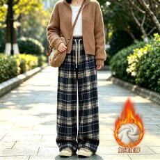 批发2026<b class='q'>新款</b>冬高级感时尚舒适格子裤高街小众设计宽松高腰阔腿裤潮