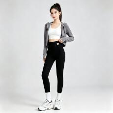 批发高腰加绒鲨鱼<b class='q'>打底裤</b>女秋冬款提臀收腹高弹显瘦保暖外穿瑜伽裤