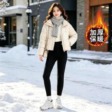 批发百搭加绒<b class='q'>小脚裤</b>女冬款高腰收腹弹力舒适防寒显瘦通勤外穿裤子