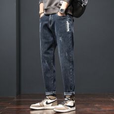 批发2026秋冬修身直筒小脚<b class='q'>牛仔裤</b><b class='q'>男士</b>舒适百搭潮流显高显瘦休闲<b class='q'>牛仔裤</b>