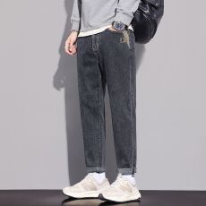 批发2026秋冬修身直筒小脚<b class='q'>牛仔裤</b><b class='q'>男士</b>舒适百搭潮流显高显瘦休闲<b class='q'>牛仔裤</b>