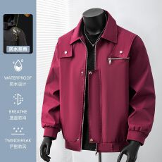 批发美式高街红色工装飞行<b class='q'>夹克</b><b class='q'>外套</b><b class='q'>男</b>秋季2026新款美式设计感<b class='q'>男</b>装上衣