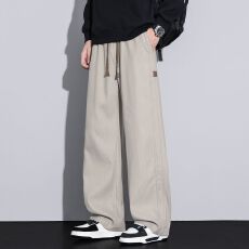 批发秋冬新品天丝莱赛尔弯刀<b class='q'>休闲裤</b>男宽松百搭仿牛仔裤潮流港风潮牌裤