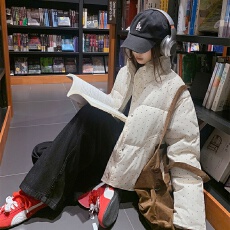 批发实拍<b class='q'>甜美</b>波点韩系冬季新款羽绒棉服女学生面包服棉衣外套