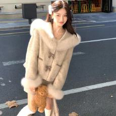 批发时尚套装秋季新款名媛千金气质蝴蝶结毛呢外套灰色半身裙两件套女