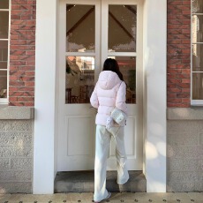 批发2026新款超好看轻薄排骨修身羽绒棉服女连帽短款保暖情侣冬外套女