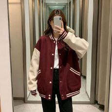 批发韩版棒球服女春秋百搭情侣装ins潮新款原宿风炸街外套<b class='q'>夹克</b>多巴胺