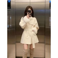 批发miu系富家千金风穿搭毛呢<b class='q'>外套</b>女秋冬2026新款设计感收腰显瘦大衣