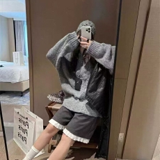 批发【高品质】套头马海毛毛衣女26新款秋冬加厚保暖慵懒风针织衫上衣