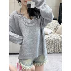批发【天猫品质】时尚蝴蝶结挂脖针织衫女秋冬季<b class='q'>甜美</b>百搭两件套毛衣