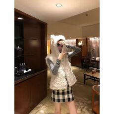批发秋冬季新款仿羊羔毛慵懒风<b class='q'>马甲</b>皮草外套托斯卡纳坎肩毛毛保暖<b class='q'>背心</b>