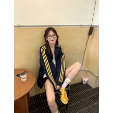 批发美式棒球撞色卫衣长袖加绒加厚复古宽松BF外套小个子上衣开衫<b class='q'>百搭</b>