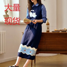 批发法式趣味卡通猫咪提花针织<b class='q'>马甲</b>半裙女秋冬2026新款毛衣背心两件套